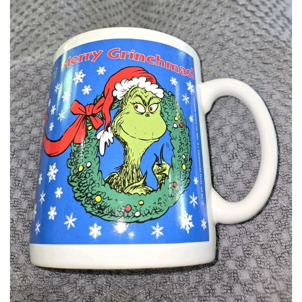 Hallmark Dr Seuss The Grinch Merry Grinchmas Cindy Lou Who Coffee Mug Blue 4in